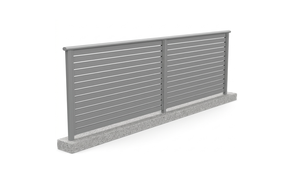 AIRE Horizontal Slat Balustrade Deck Mount